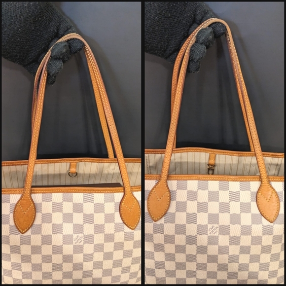 💎Authentic💎 Louis Vuitton Neverfull MM white Damier Azur - Picture 8 of 16